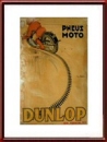 1920's Dunlop Motorcycle Tires Advertising Poster by Geo Ham